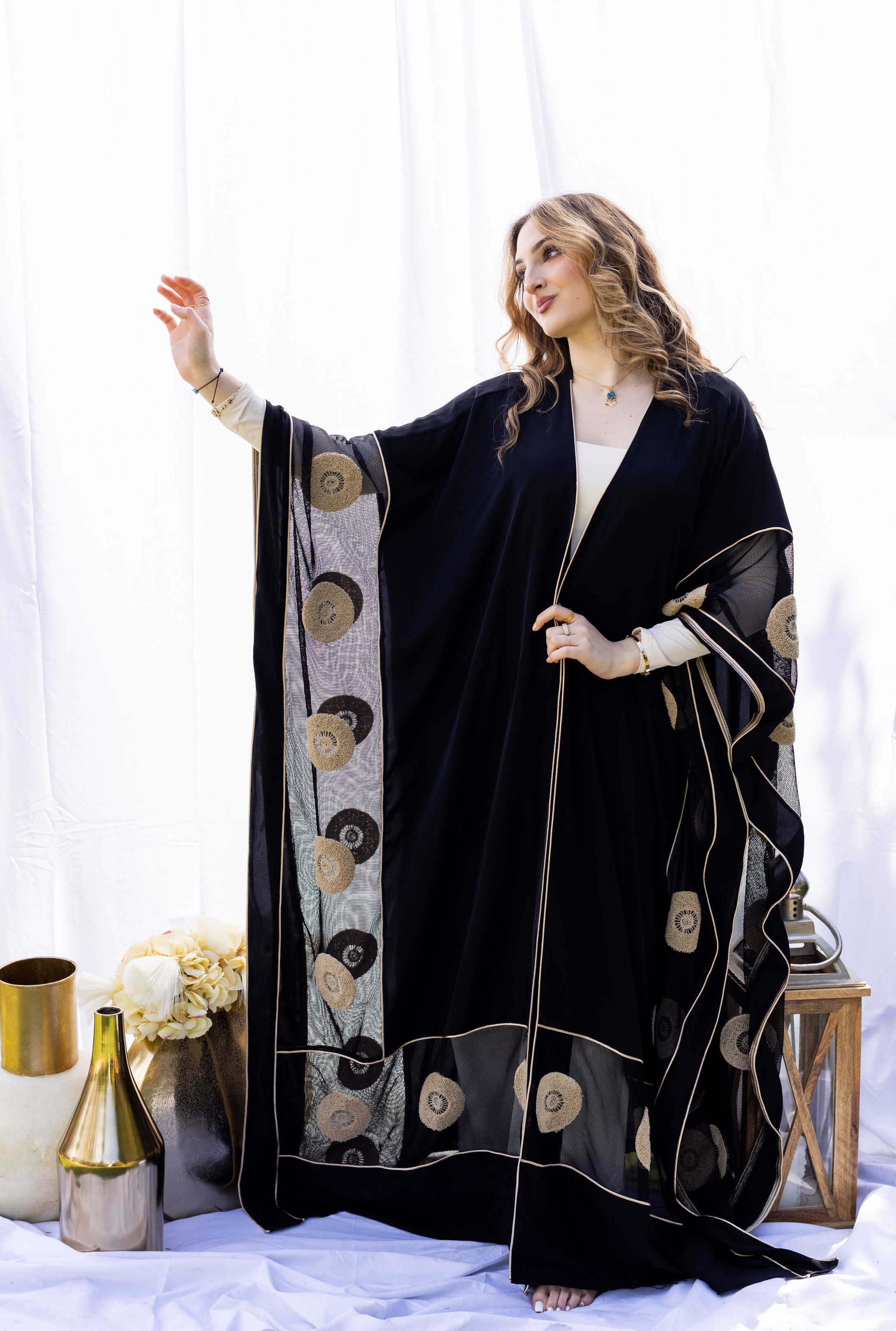 Black & Gold  Abaya