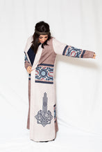 Load image into Gallery viewer, 2 piece Navy Blue with Arabic Caligoraphy Jalabiya
