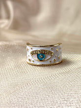 Load image into Gallery viewer, Evil Eye Ring - White
