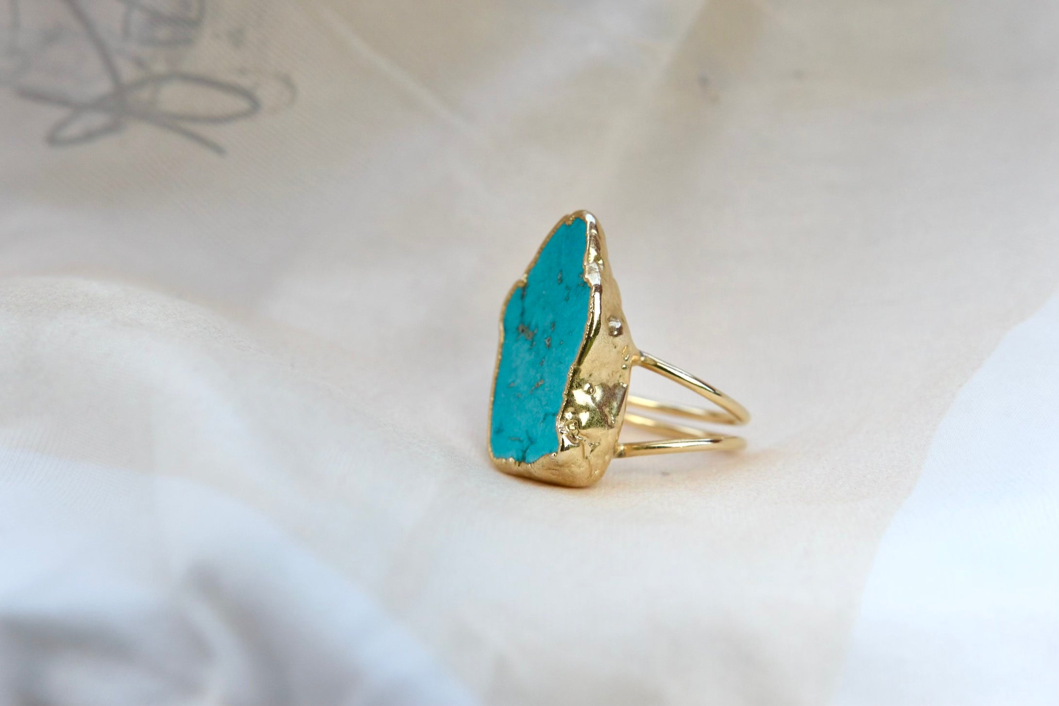 Gold Plated Ring with A Stone