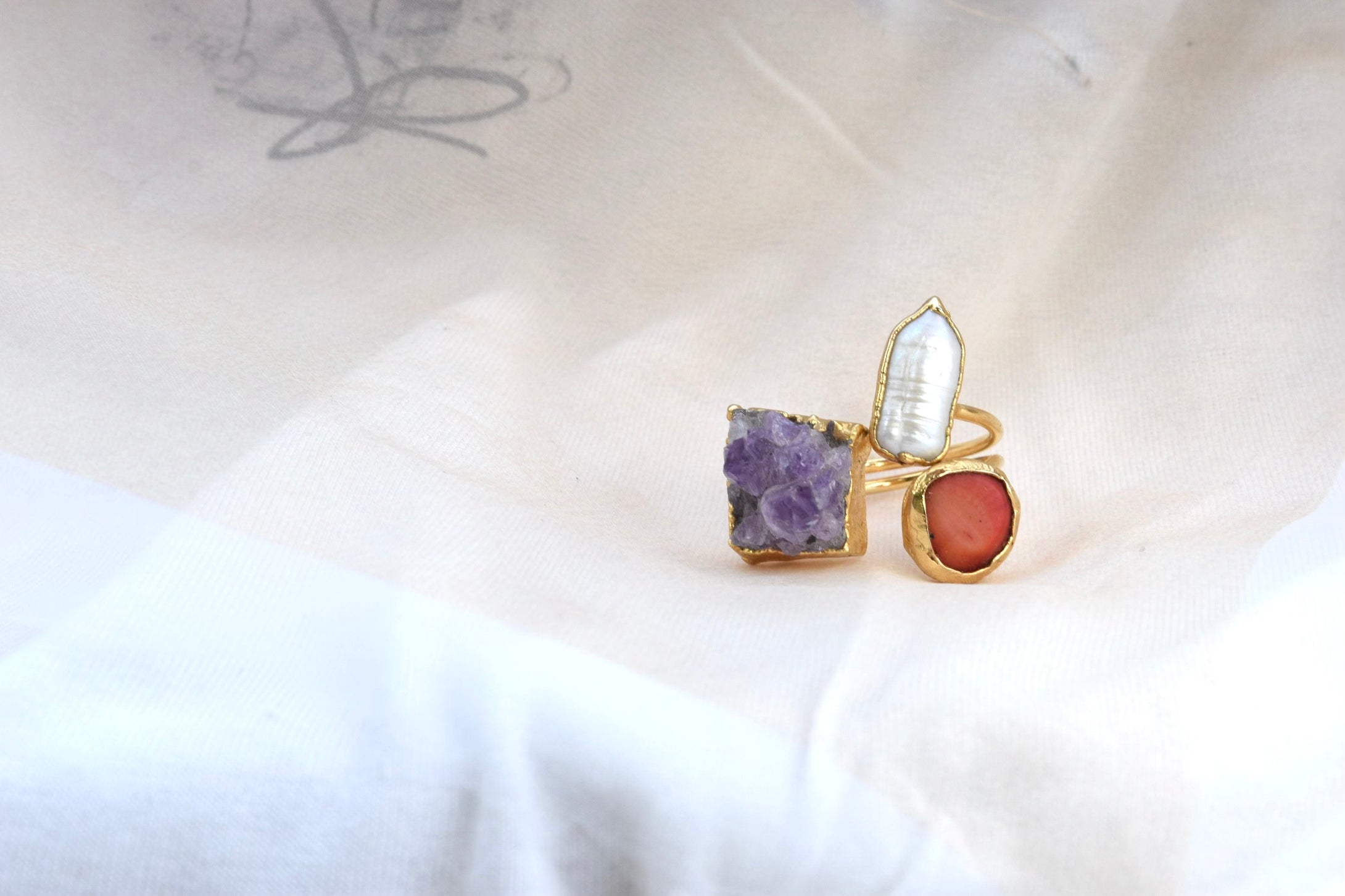 Gold Plated Ring with A Stone
