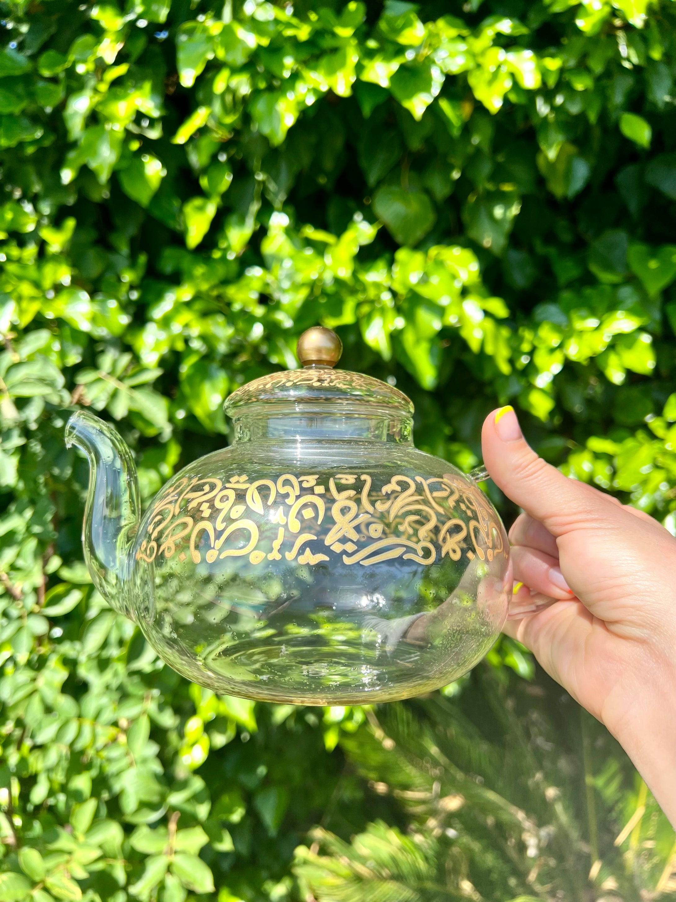 Arabic calligraphy tea Pot