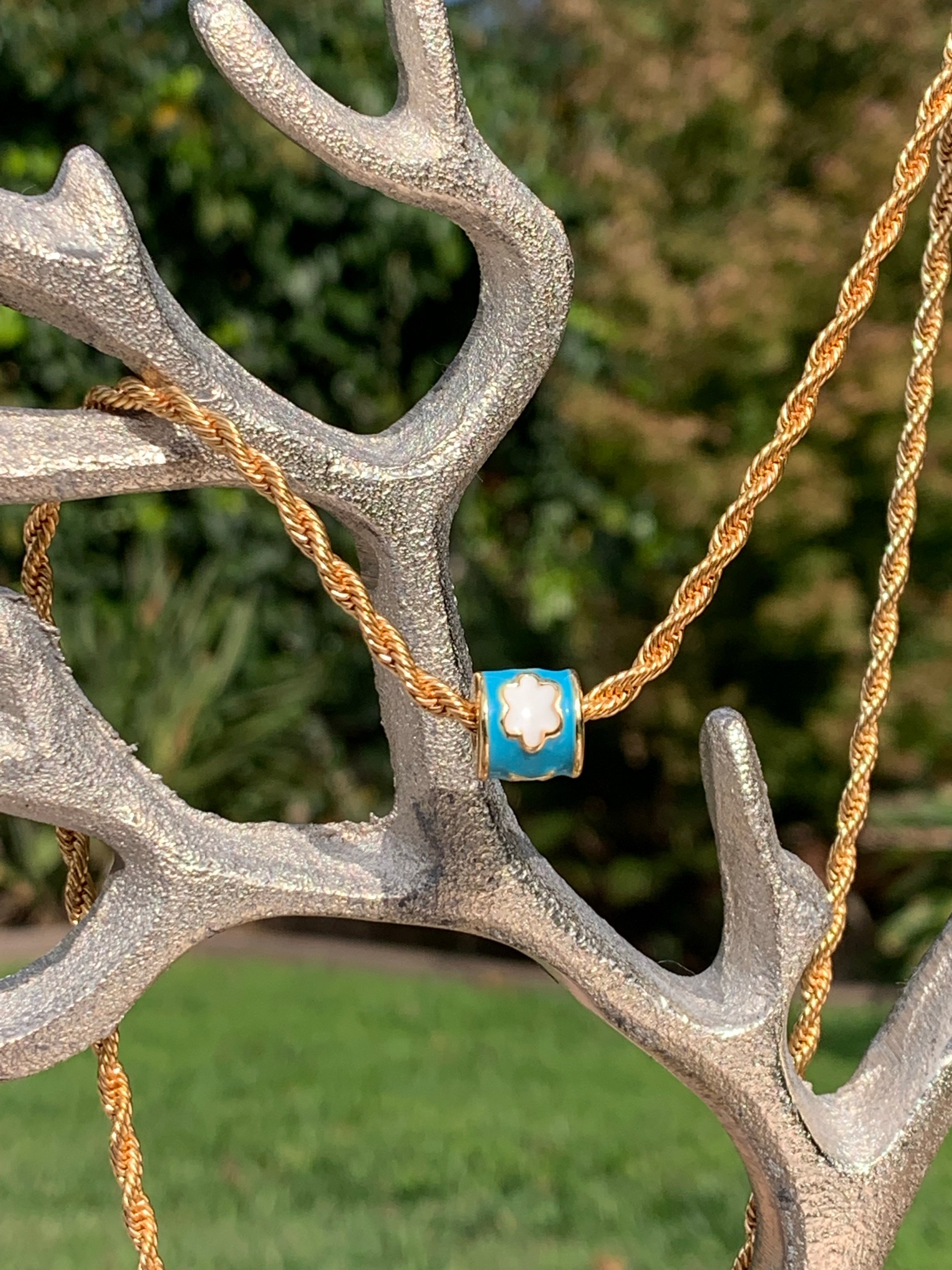 Gold evil eye necklace